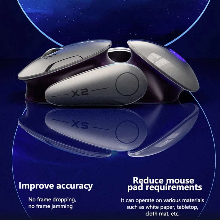 Inphic X2 Bluetooth Wireless Mouse Tri-Mode Silent Rechargeable Office Gaming Laptop Mouse(Liquid...
