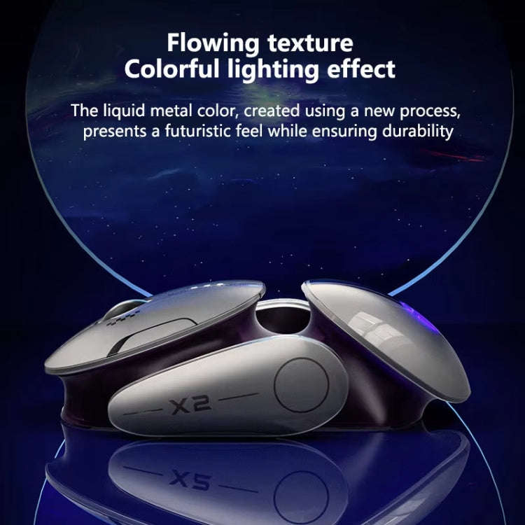 Inphic X2 Bluetooth Wireless Mouse Tri-Mode Silent Rechargeable Office Gaming Laptop Mouse(Liquid...