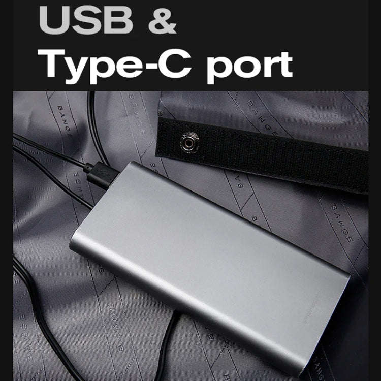 BANGE BG-3005 Hard Shell Men Backpack Laptop Personalised Shoulder Bag(Silver)