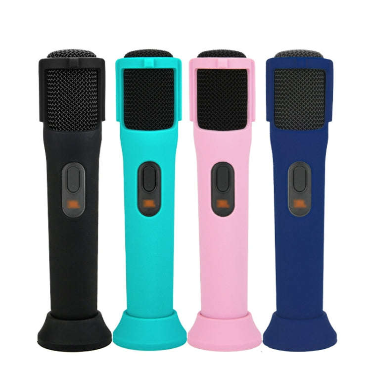 For JBL PartyBox Wireless Mic Silicone Protective Cover Microphone Case(Black)