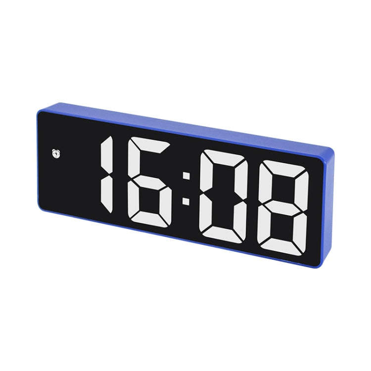 JX012 Multifunctional LED Electronic Clock Battery Plug-in Dual-purpose Bedside Alarm Clock(Blue)