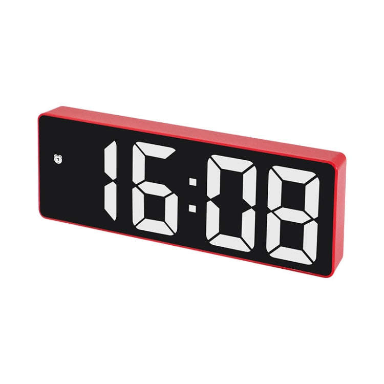 JX012 Multifunctional LED Electronic Clock Battery Plug-in Dual-purpose Bedside Alarm Clock(Red)