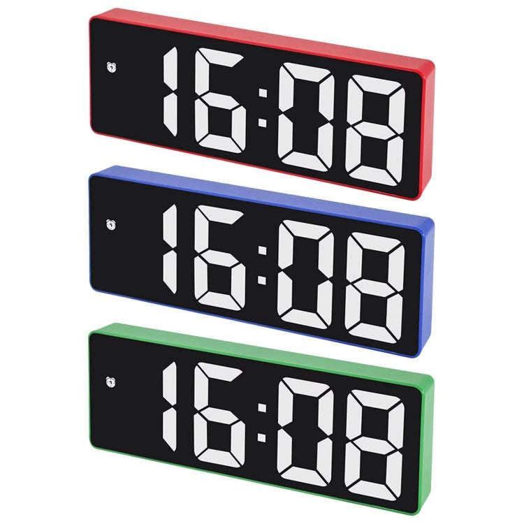 JX012 Multifunctional LED Electronic Clock Battery Plug-in Dual-purpose Bedside Alarm Clock(Blue)