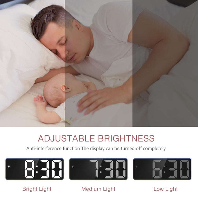 JX012 Multifunctional LED Electronic Clock Battery Plug-in Dual-purpose Bedside Alarm Clock(Green)