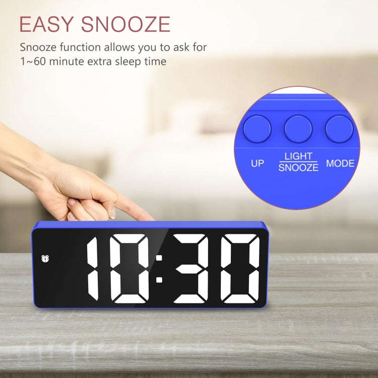 JX012 Multifunctional LED Electronic Clock Battery Plug-in Dual-purpose Bedside Alarm Clock(Green)
