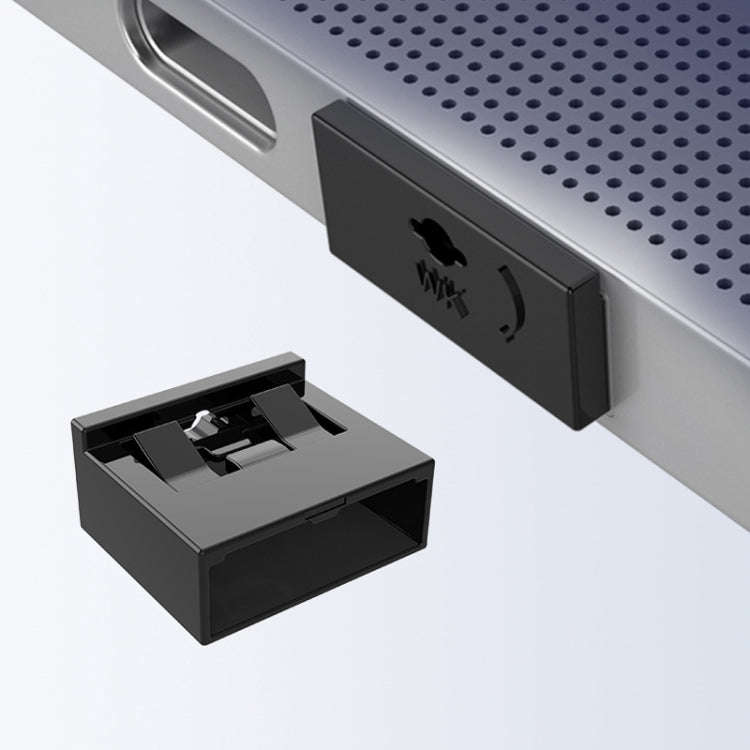 Computer USB 2.0/3.0 Sealing Lock Removable Dust Plug, Color: Black 2 Plug+1 Key