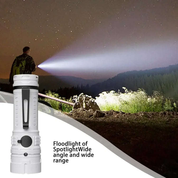 E-SMARTER SD-14 4 Holes Outdoor Portable Torch Metal Pen Clip Light Lightweight Mini Pocket Recha...