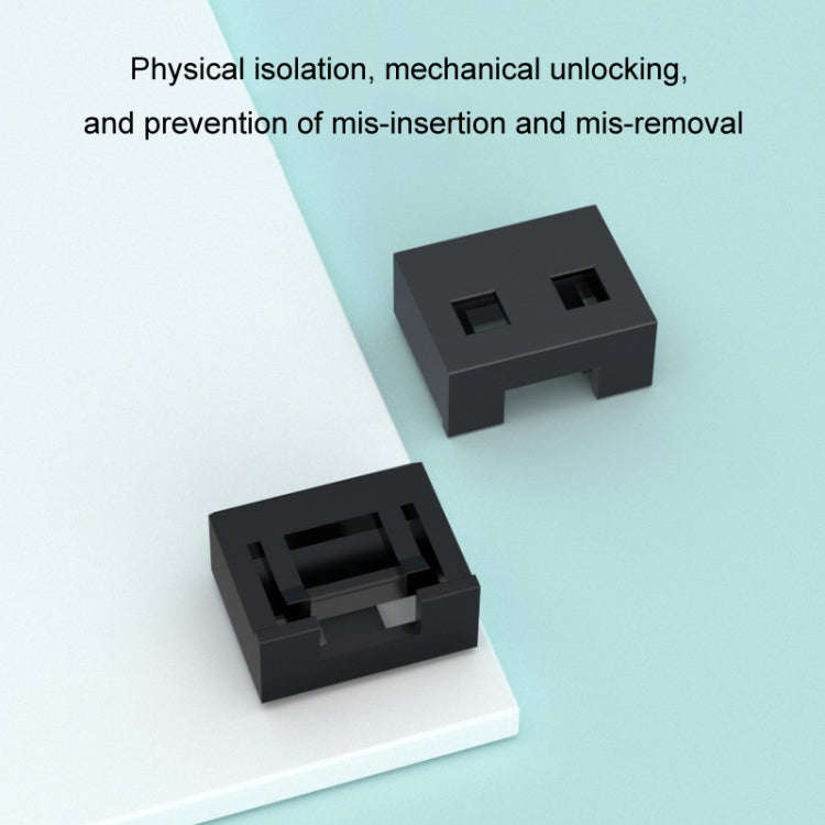 USB Removable Sealing Plug Ddustproof Hidden Anti-Theft Safety Lock(10 Plug+1 Key)