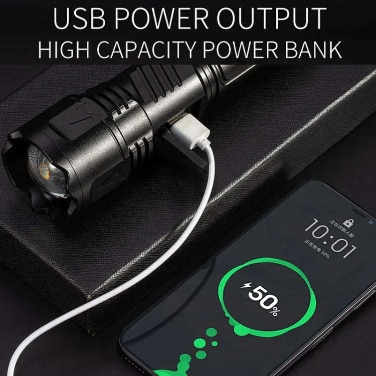 E-SMARTER A03 Laser 30W Portable LCD Display Flashlight(Black)