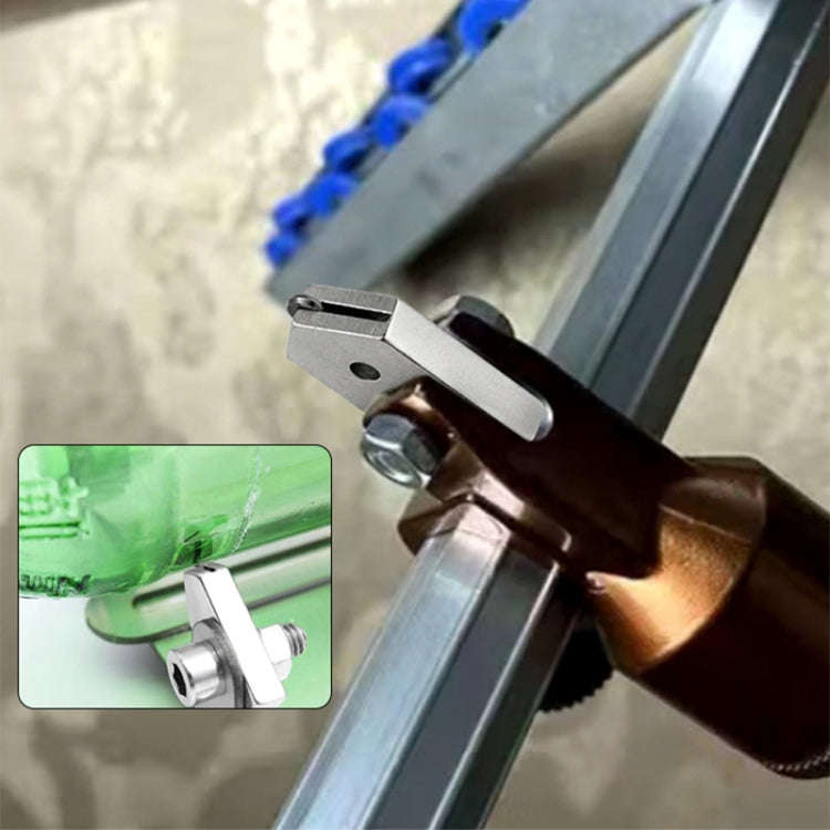 Glass Cutting Tool Glass Cutter Head Adjustable Wine Bottle Cutter, Spec: 6mm 1-hole 3.5mm Blade ...