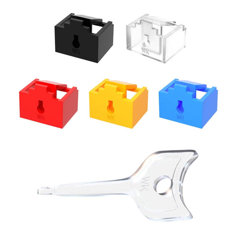 RJ45 Pport Anti-theft Lock Removable Dust Plug(Blue 10 Plug+1 Key)