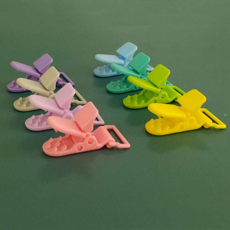 10pcs Baby Pacifier Anti-drop Chain Clips Cartoon Crocodile Clips Pacifier Clamps(Color Random Sh...