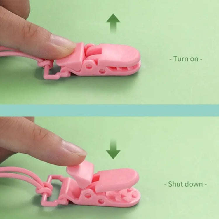 10pcs Baby Pacifier Anti-drop Chain Clips Cartoon Crocodile Clips Pacifier Clamps(Color Random Sh...
