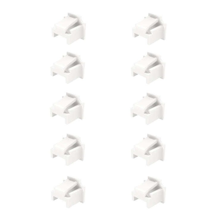 10pcs /Set RJ45 Network Port Dust Plug Router Network Cable Protection Cover(White)