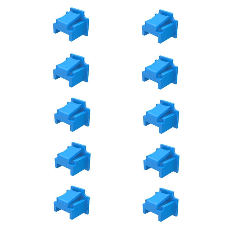 10pcs /Set RJ45 Network Port Dust Plug Router Network Cable Protection Cover(Blue)