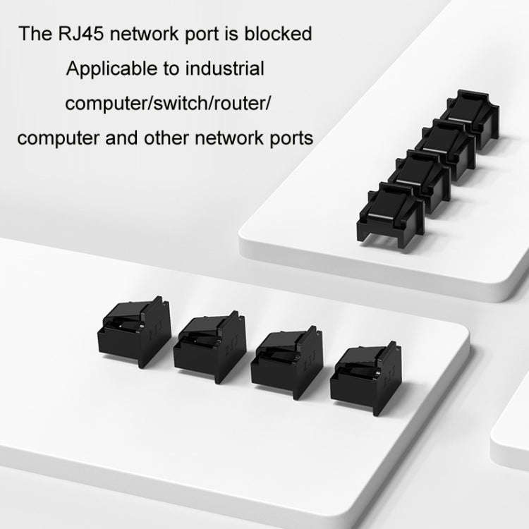 10pcs /Set RJ45 Network Port Dust Plug Router Network Cable Protection Cover(White)