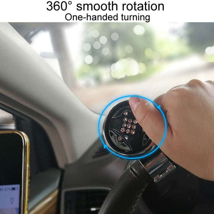Car Steering Wheel Foldable Ball Bearing Turning Booster, Style: Mahogany