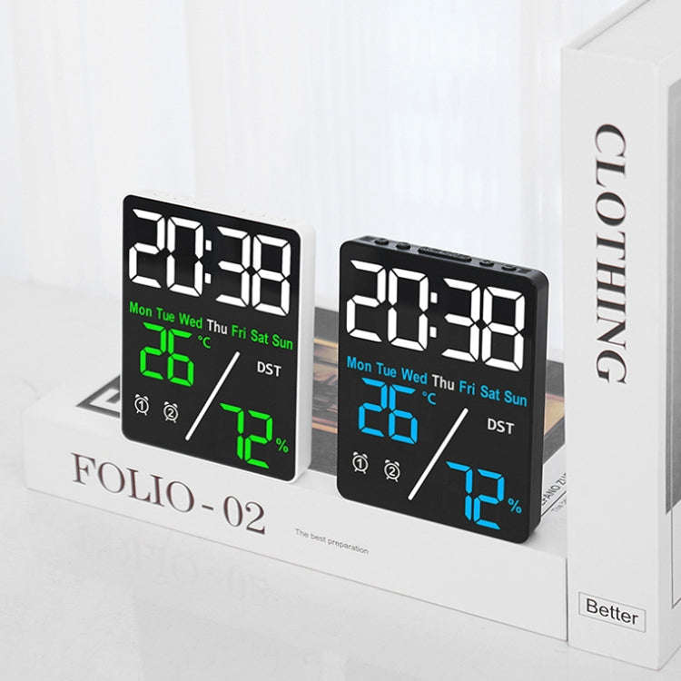 Multifunctional Temperature / Humidity Display Electronic Alarm Clock, Color: Orange White