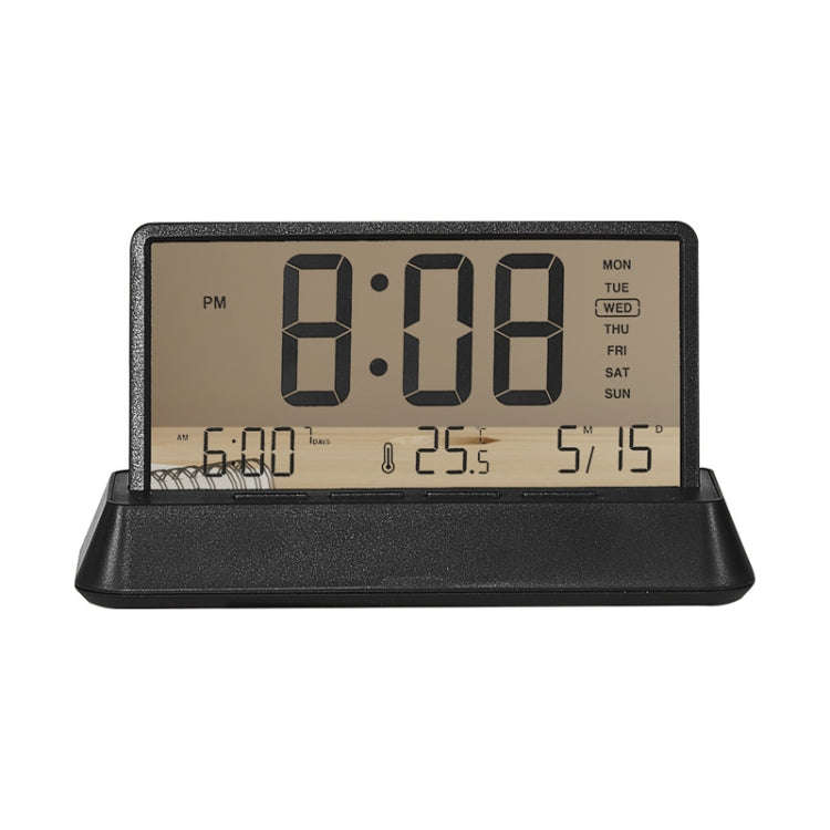Multifunctional Temperature / Date Display Electronic Alarm Clock(Black Transparent)
