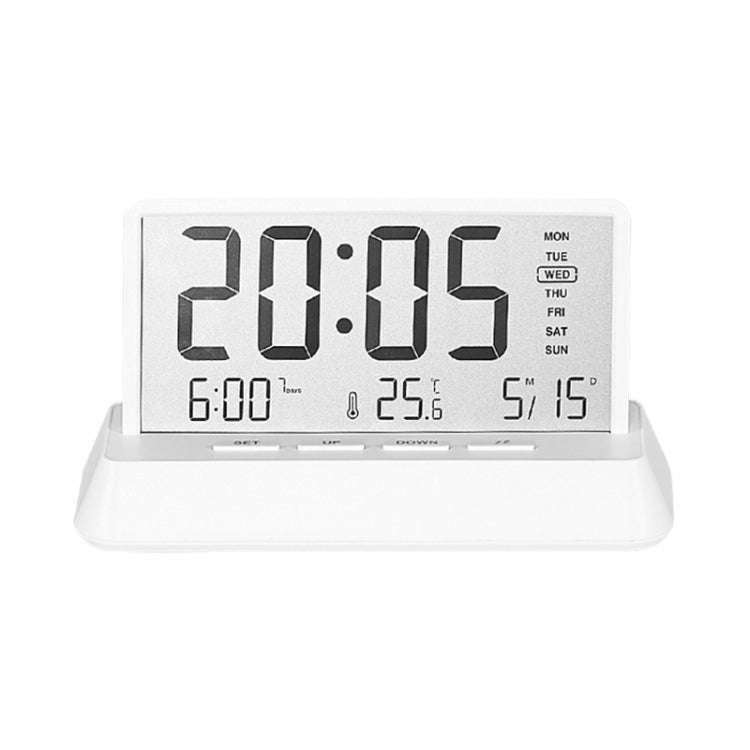 Multifunctional Temperature / Date Display Electronic Alarm Clock(White Opaque)