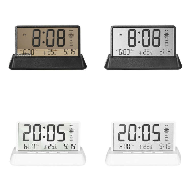 Multifunctional Temperature / Date Display Electronic Alarm Clock(Black Transparent)