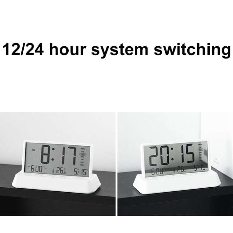 Multifunctional Temperature / Date Display Electronic Alarm Clock(Black Transparent)
