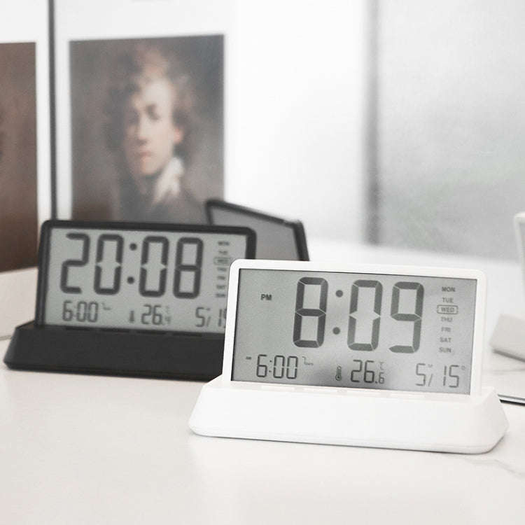 Multifunctional Temperature / Date Display Electronic Alarm Clock(Black Transparent)
