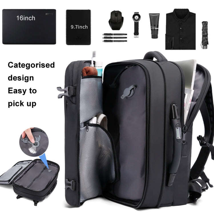 BANGE BG-1909-8 Vacuum Compression Backpack Casual Computer Bag Large Capacity Weighable Business...