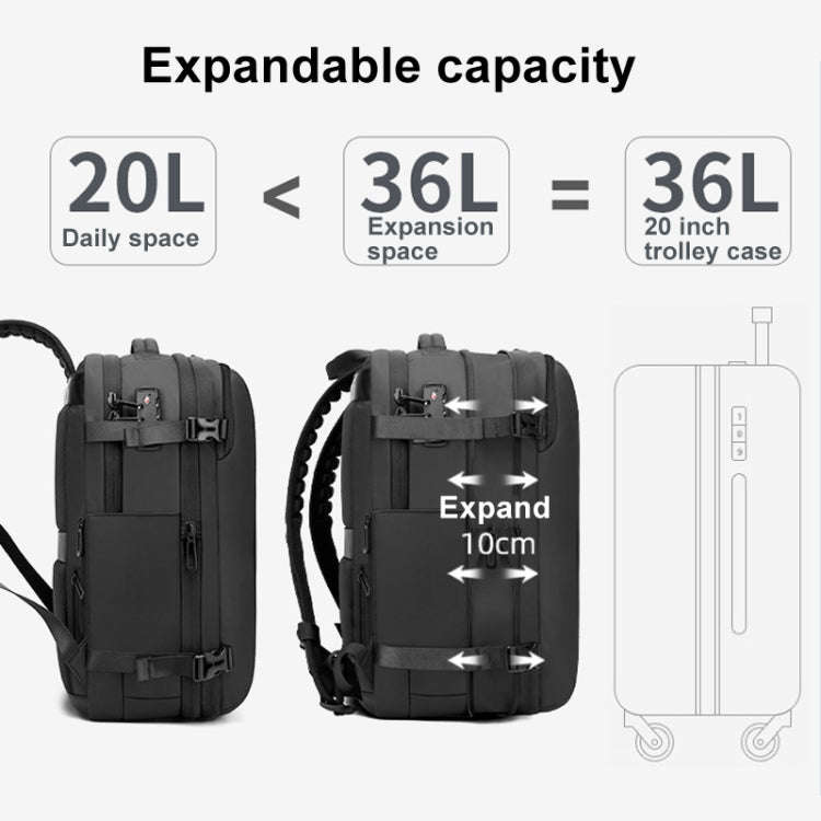 BANGE BG-1909-8 Vacuum Compression Backpack Casual Computer Bag Large Capacity Weighable Business...