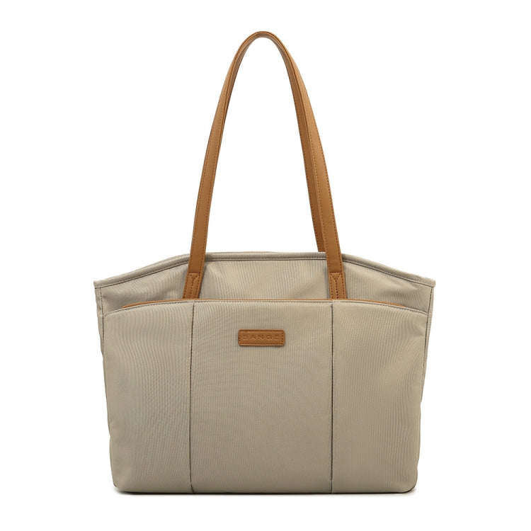 BANGE BG-6803 Ladies Commuter Tote Bag Digital Laptop Bag Large Capacity Handbag(Khaki)