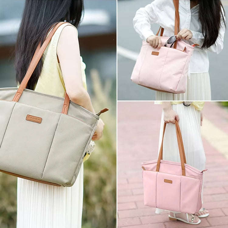 BANGE BG-6803 Ladies Commuter Tote Bag Digital Laptop Bag Large Capacity Handbag(Pink)