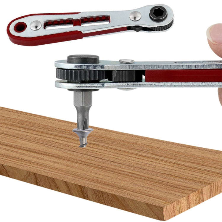 Mini Bi-directional Ratchet Screwdriver Wrench Multi-purpose Manual Flat Head Style Socket Wrench...