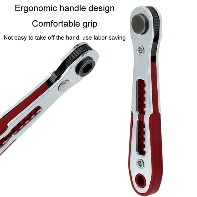 Mini Bi-directional Ratchet Screwdriver Wrench Multi-purpose Manual Flat Head Style Socket Wrench...