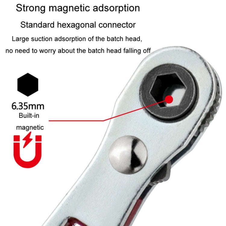 Mini Bi-directional Ratchet Screwdriver Wrench Multi-purpose Manual Flat Head Style Socket Wrench...
