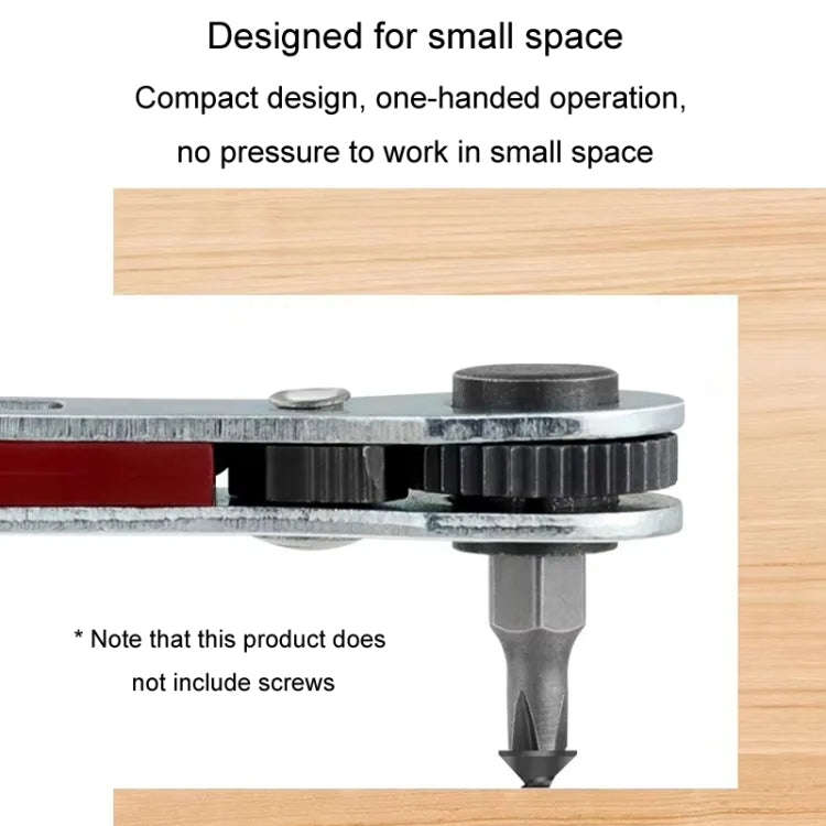 Mini Bi-directional Ratchet Screwdriver Wrench Multi-purpose Manual Flat Head Style Socket Wrench...