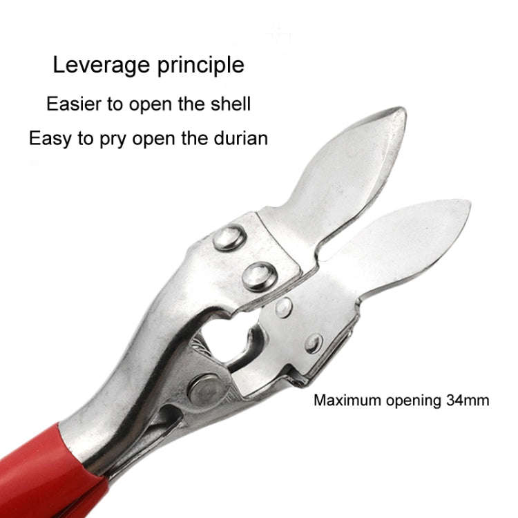 Fruit Store Open Fruit Tool Durian Shell Peeler Jackfruit Watermelon Open Plier(Red Handle)