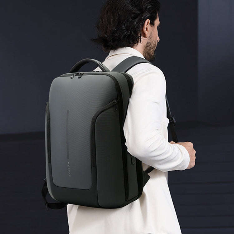 BANGE BG-8013 Men Business Backpack Commuter Laptop Shoulder Bag(Gray)
