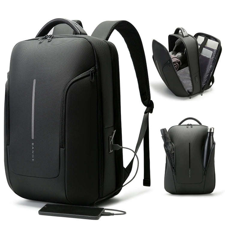 BANGE BG-8013 Men Business Backpack Commuter Laptop Shoulder Bag(Gray)