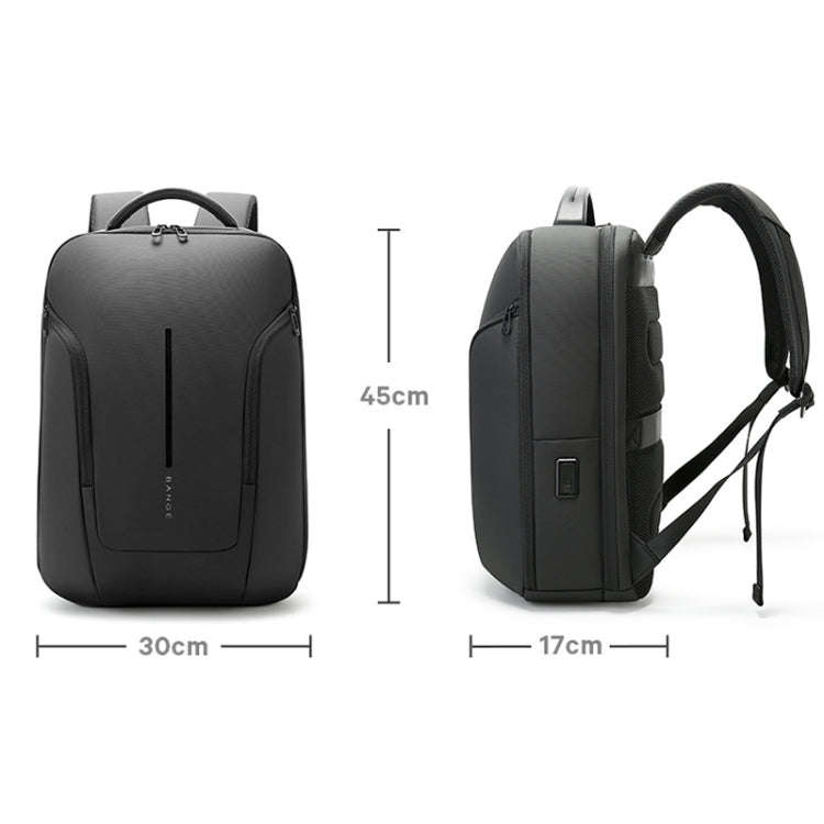 BANGE BG-8013 Men Business Backpack Commuter Laptop Shoulder Bag(Gray)