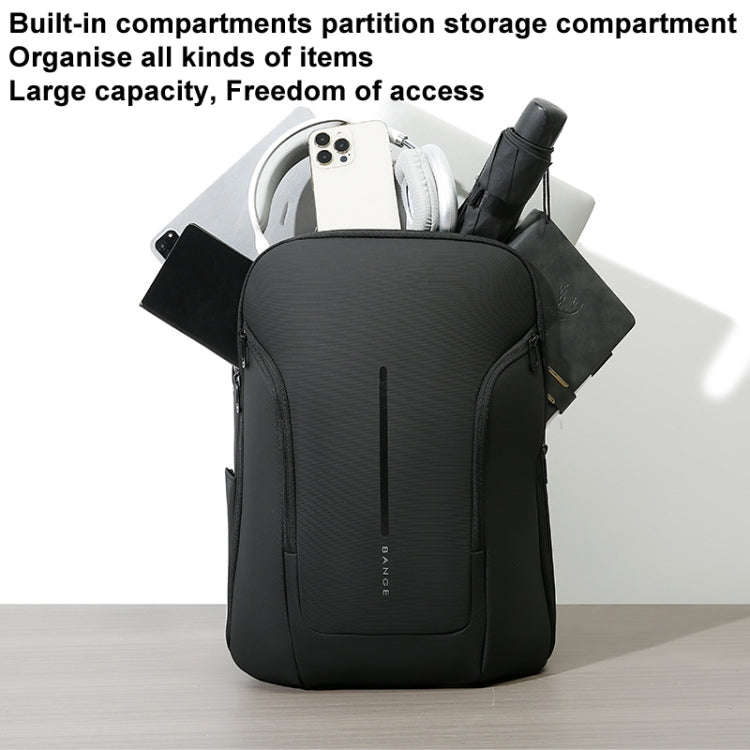 BANGE BG-8013 Men Business Backpack Commuter Laptop Shoulder Bag(Gray)