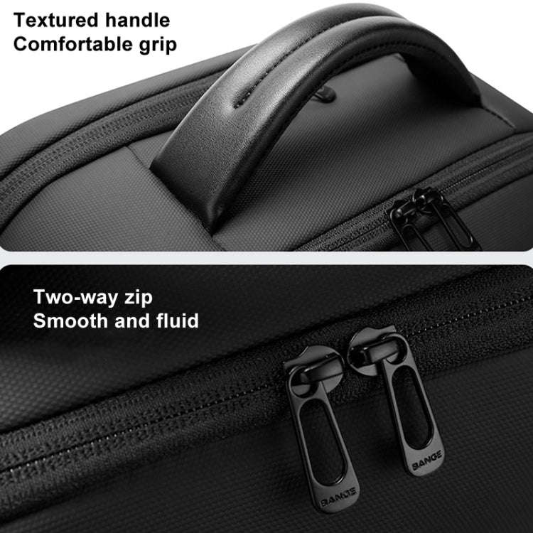 BANGE BG-8013 Men Business Backpack Commuter Laptop Shoulder Bag(Black)