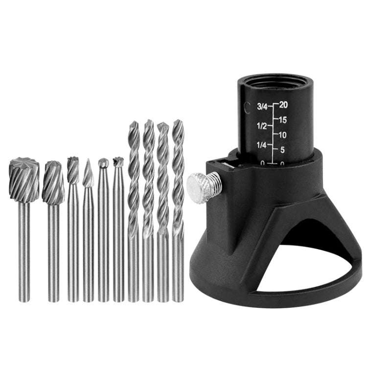 11pcs /Set Electric Grinding Locator With 4 Twist Drill + 6 Rotary File Milling Cutter Woodwork T...