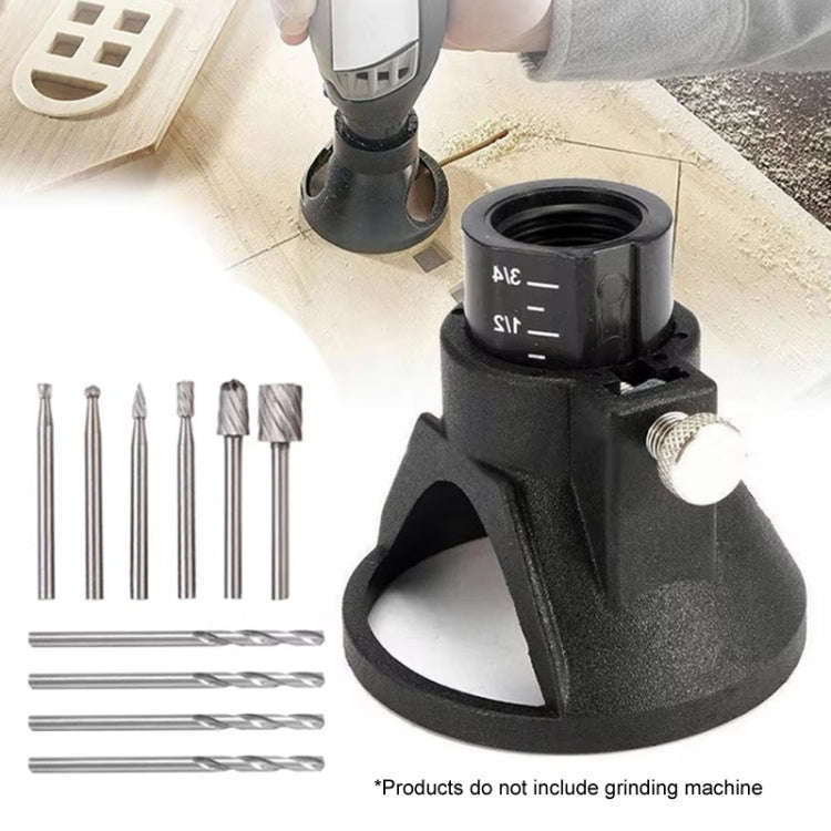11pcs /Set Electric Grinding Locator With 4 Twist Drill + 6 Rotary File Milling Cutter Woodwork T...