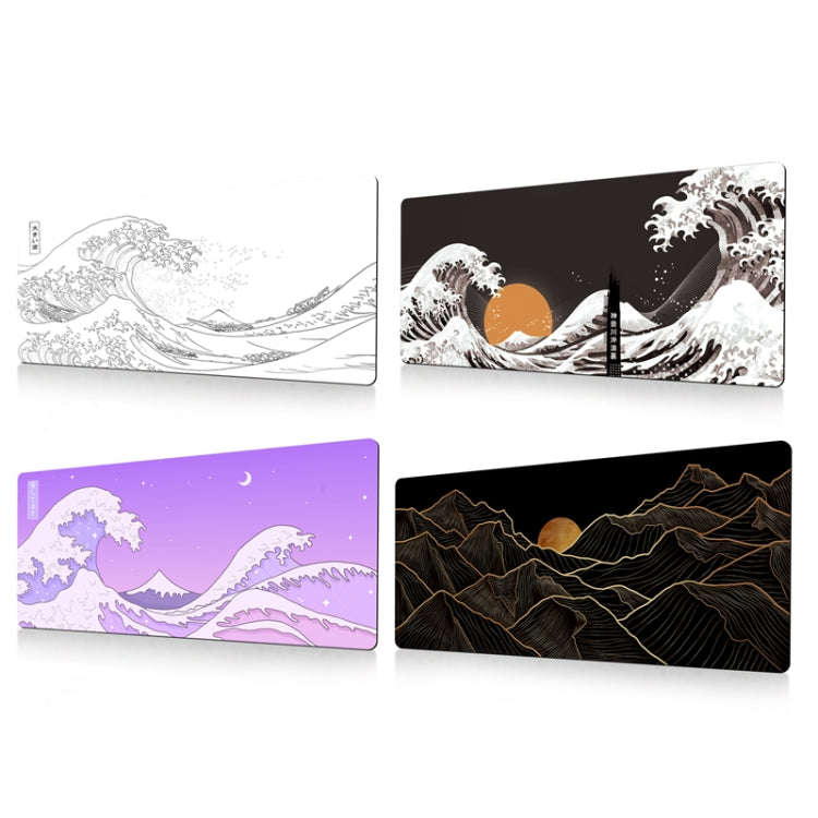 300x800x3mm Big Wave Gaming Mouse Pad Non-Slip Rubber Desk Mat(No.27)