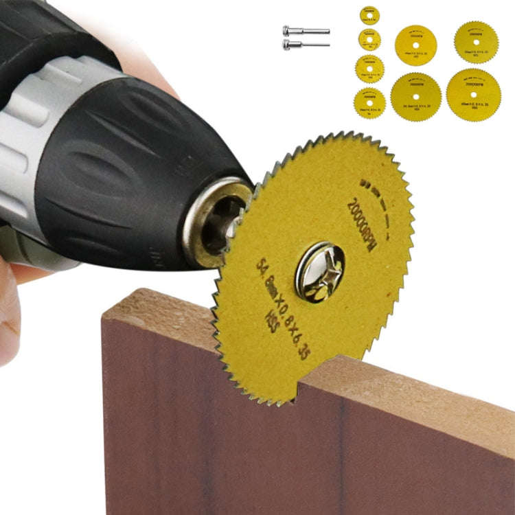 10pcs /Set High-Speed Steel Cutting Blade Multi-Size Cutting Wood PVC Electric Grinder Saw Blade ...
