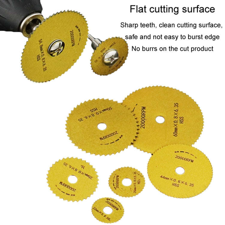 10pcs /Set High-Speed Steel Cutting Blade Multi-Size Cutting Wood PVC Electric Grinder Saw Blade ...