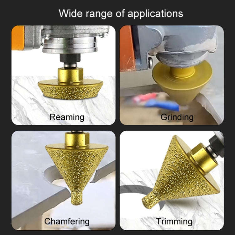 Diamond Chamfering Machine Conical Grinding Bit Tile Marble Quartz Drilling Hole Reamer Angle Gri...