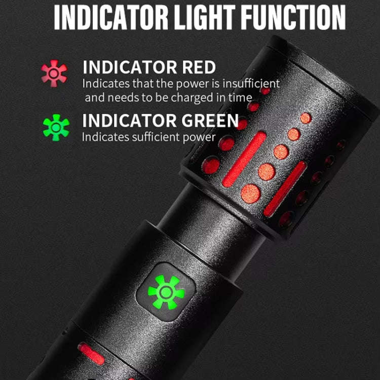E-SMARTER XQ-S50 Mini Laser Flashlight Retractable Zoom Pen Clip LED Emergency Overhaul Flashligh...