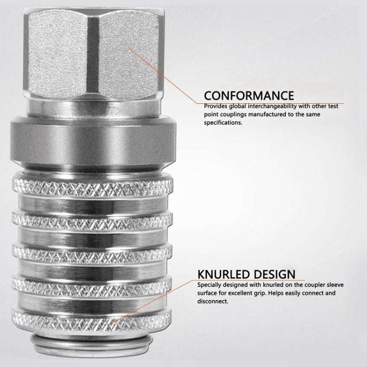 PD242 Series PD Steel Hydraulic Test Port And Diagnostic Equipment Quick Connect Coupler(Silver)
