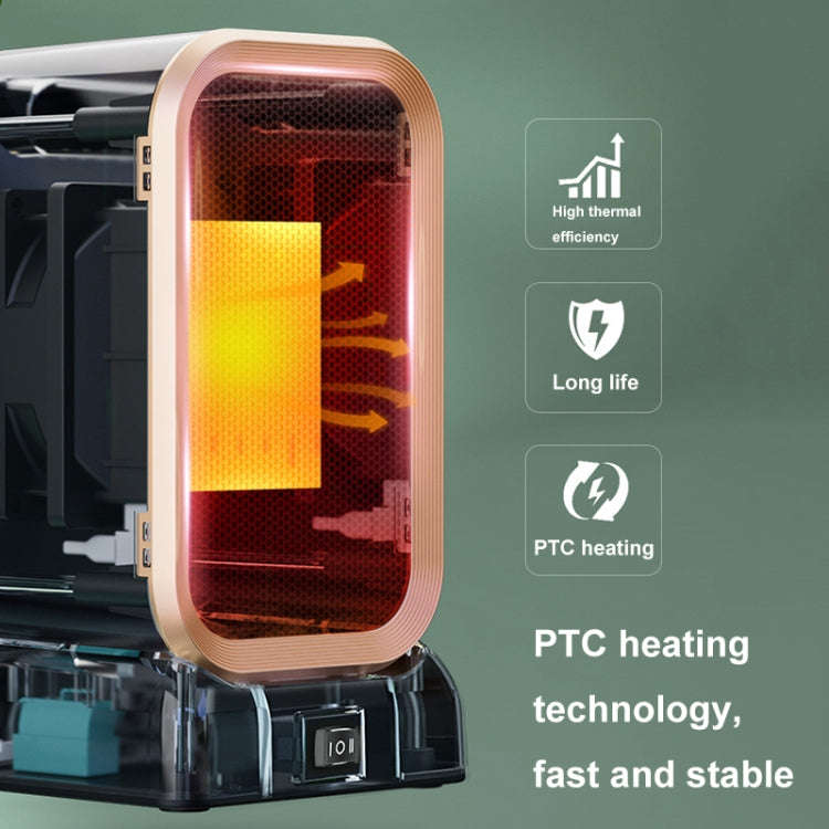 1000W High-power Household Heater Small Desktop Ceramic PTC Heating Heater, Spec: UK Plug(Black)